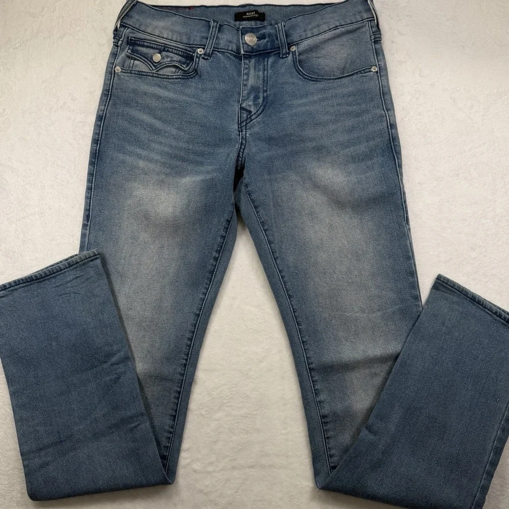 Mens Y2K True Religion Jeans Ricky Relaxed Straight 32x33 Medium Wash Chief Keef
